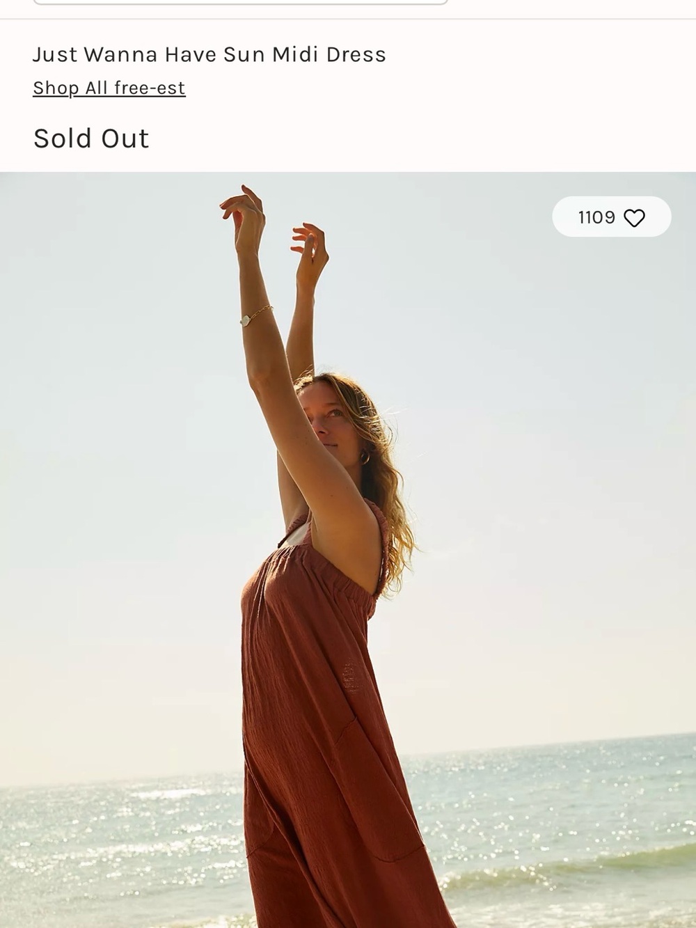 Free People SOLD OUT Just Wanna Have Sun Maxi Dress NWT